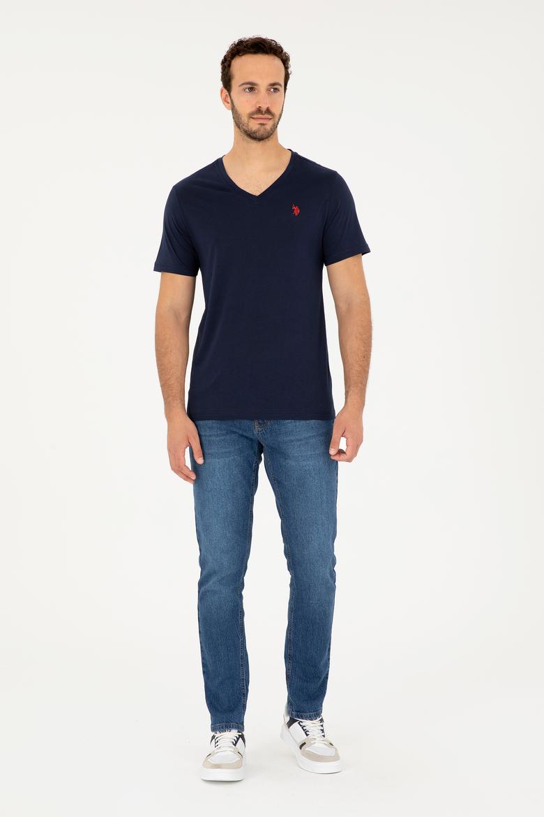 Erkek Lacivert Basic Tişört - 50279574029