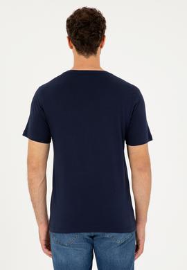 Erkek Lacivert Basic Tişört - 50279574029
