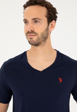 Erkek Lacivert Basic Tişört - 50279574029