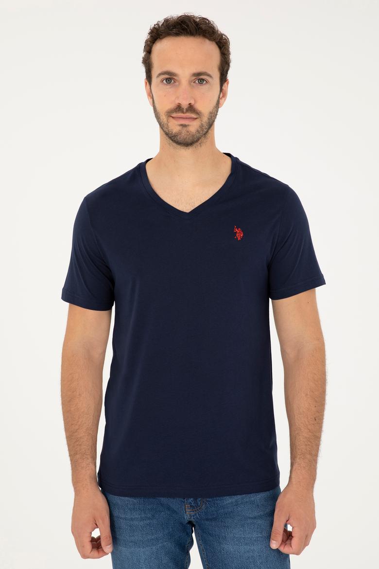 Erkek Lacivert Basic Tişört - 50279574029