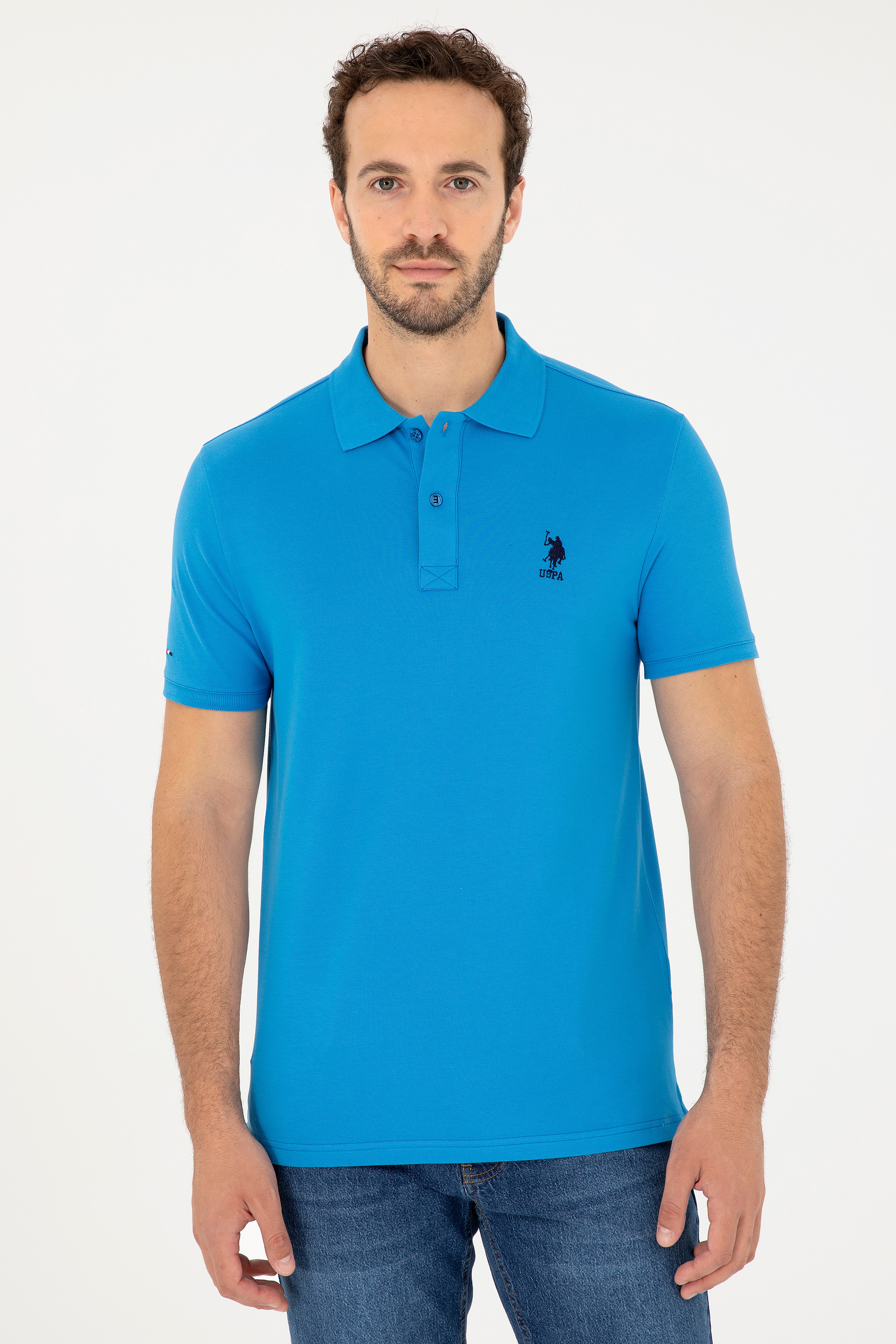Erkek Saks Basic Tişört - Image 3