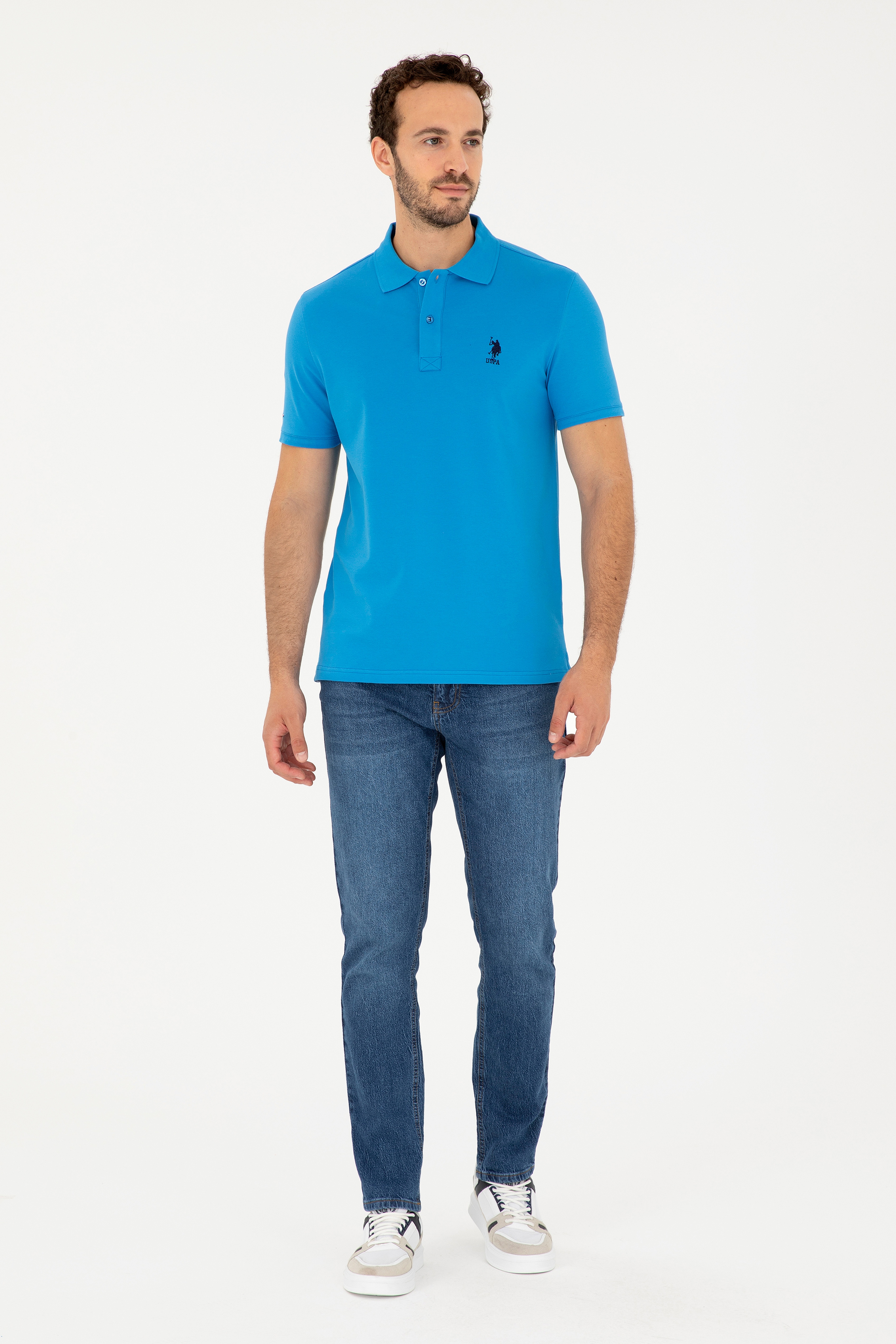 Erkek Saks Basic Tişört - Image 4