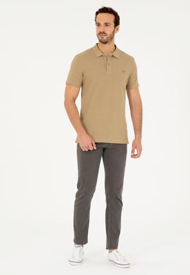 Erkek Haki Basic Tişört - 50279610046