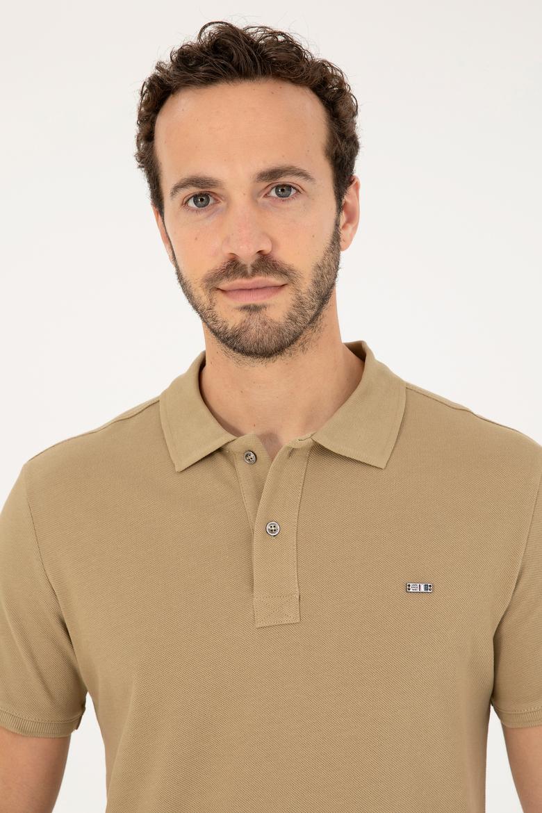 Erkek Haki Basic Tişört - 50279610046