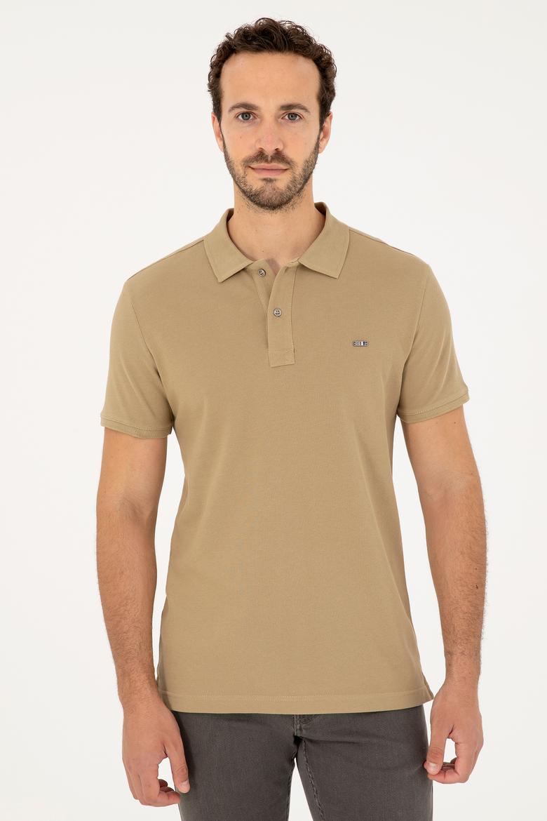 Erkek Haki Basic Tişört - 50279610046