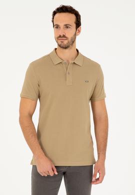 Erkek Haki Basic Tişört - 50279610046