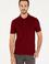 Erkek Slim Fit Polo Yaka Bordo Basic Tişört