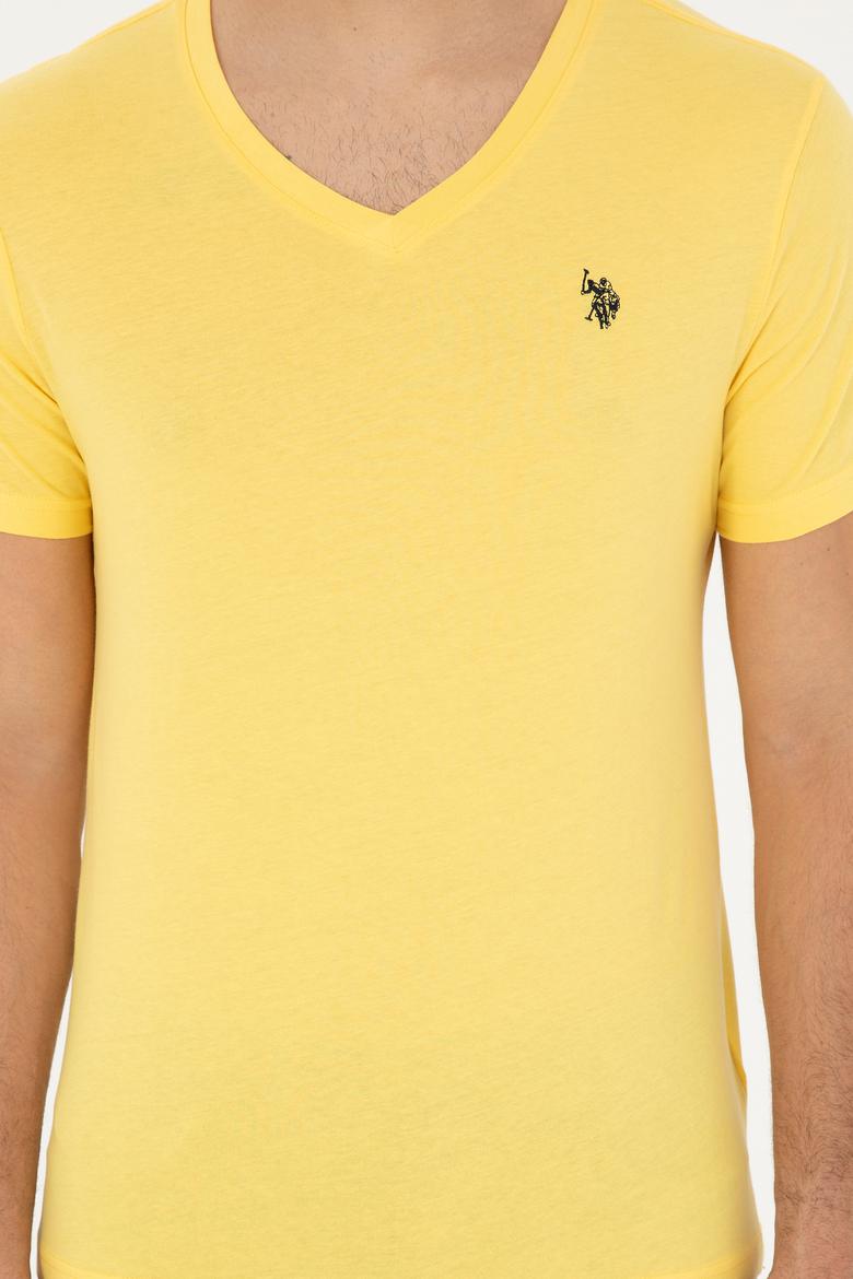 Erkek Sarı Basic Tişört - 50279574127