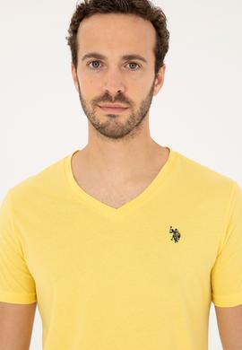 Erkek Sarı Basic Tişört - 50279574127