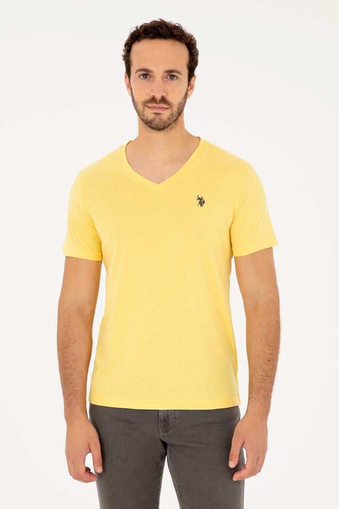 Erkek Sarı Basic Tişört