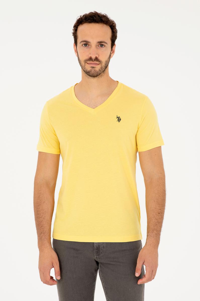 Erkek Sarı Basic Tişört