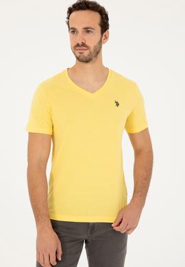 Erkek Sarı Basic Tişört - 50279574127