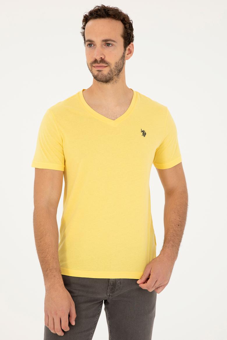Erkek Sarı Basic Tişört - 50279574127