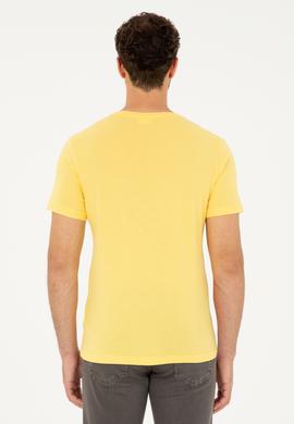 Erkek Sarı Basic Tişört - 50279574127