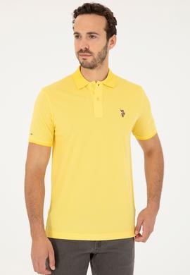 Erkek Sarı Basic Tişört - 50279609061