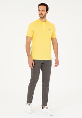 Erkek Sarı Basic Tişört - 50279609061