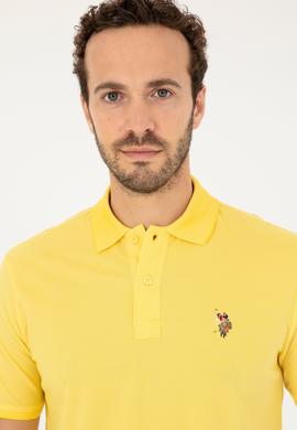 Erkek Sarı Basic Tişört - 50279609061