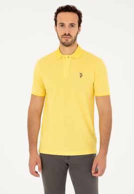 Erkek Sarı Basic Tişört - 50279609061