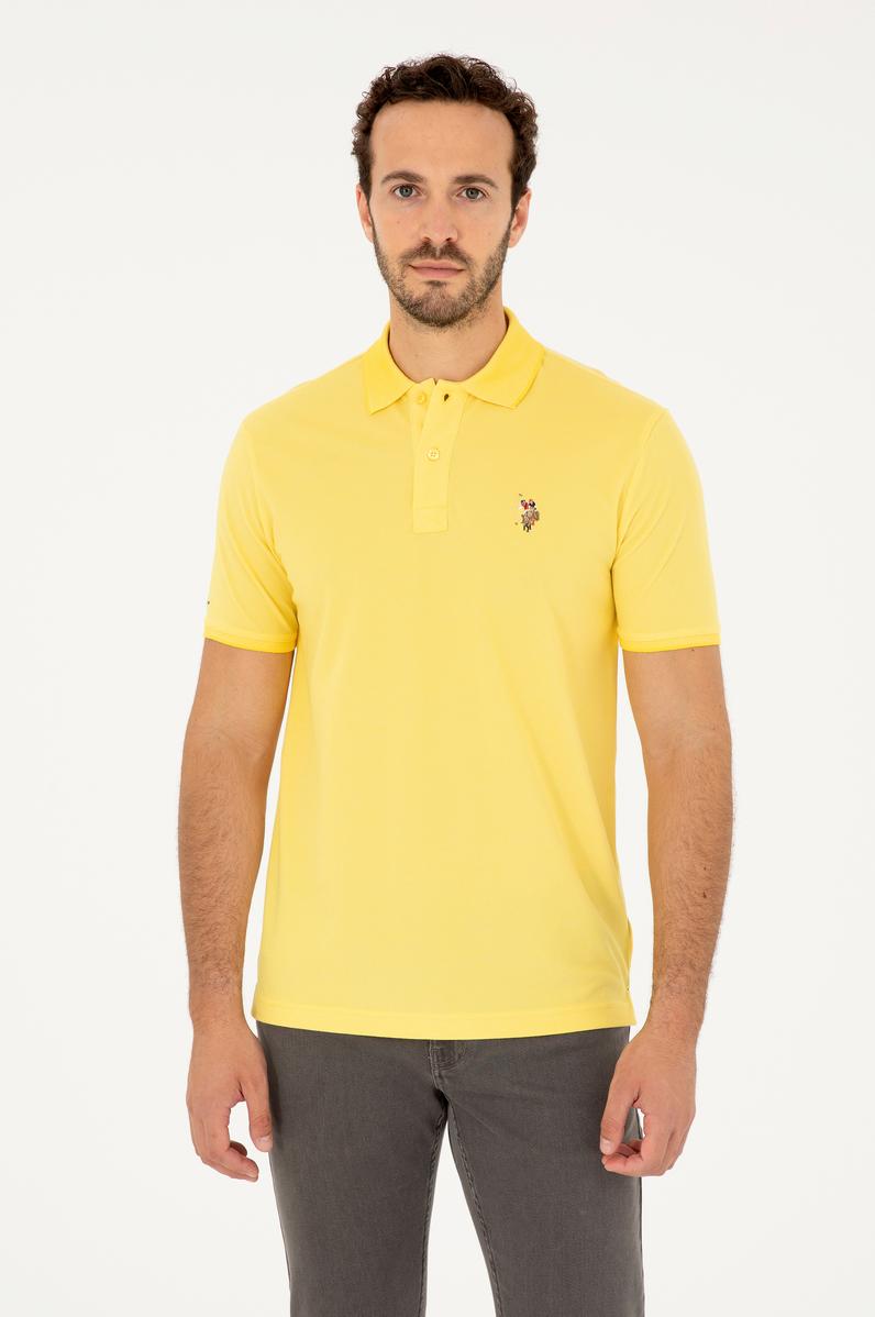 Erkek Sarı Basic Tişört