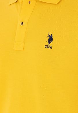 Erkek Slim Fit Polo Yaka Safran Basic Tişört - 50279613330