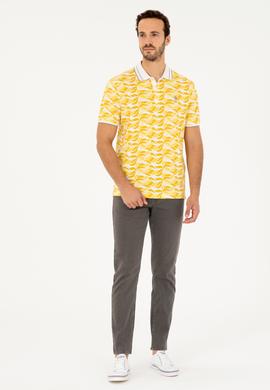 Erkek Regular Fit Polo Yaka Safran Tişört - 50281514010