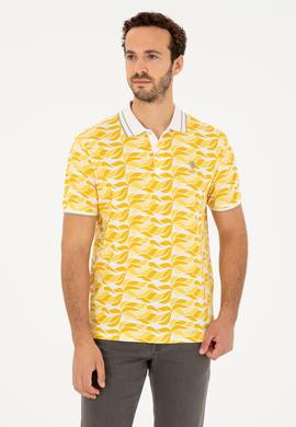 Erkek Regular Fit Polo Yaka Safran Tişört - 50281514010