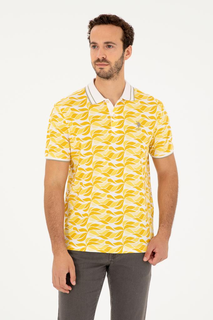 Erkek Regular Fit Polo Yaka Safran Tişört