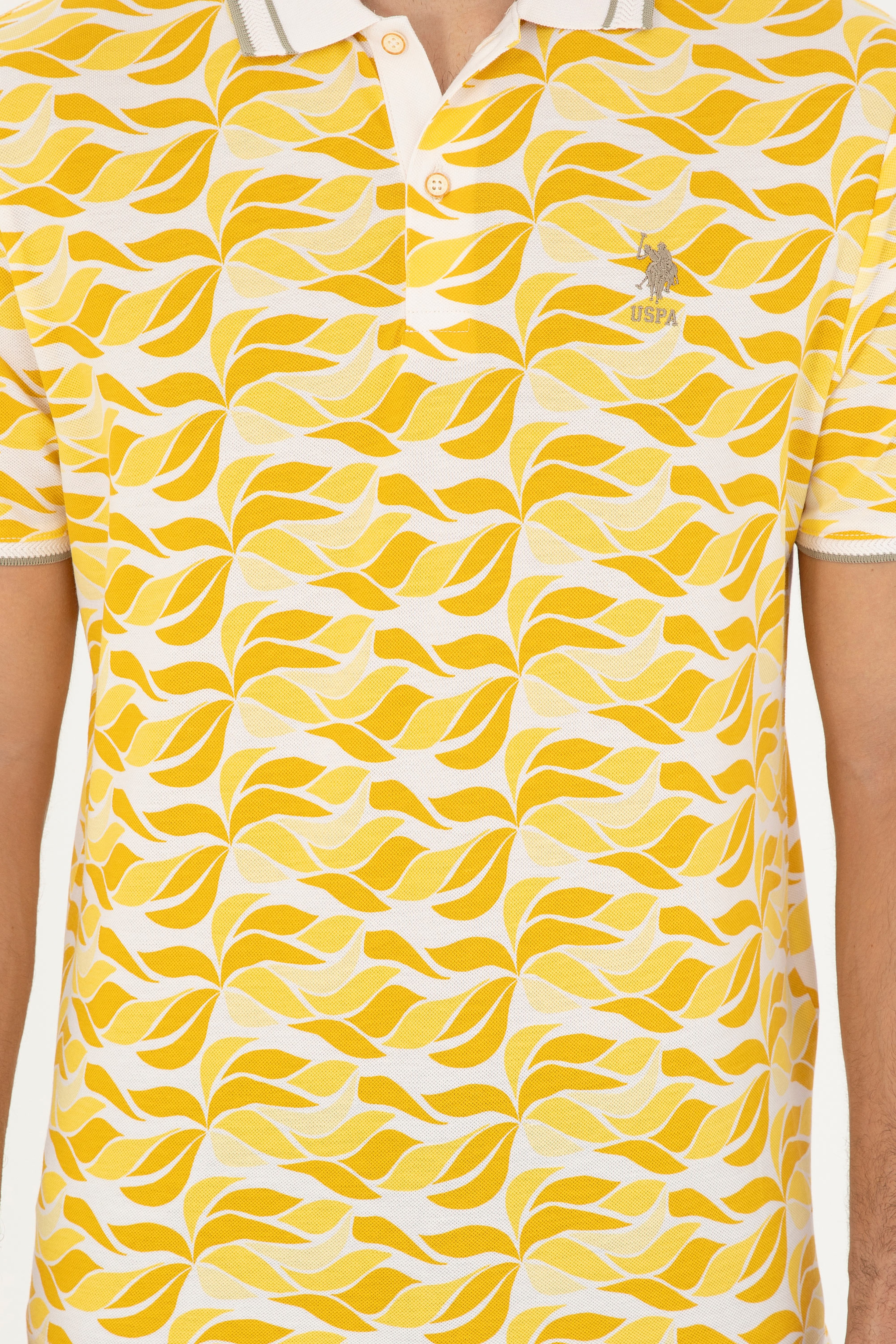 Erkek Regular Fit Polo Yaka Safran Tişört - Image 6