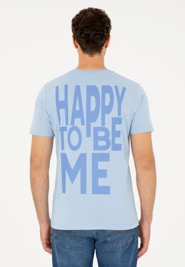 Erkek Açık Mavi Tişört - 50281569009