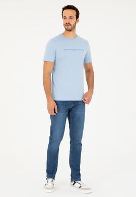 Erkek Açık Mavi Tişört - 50281569009