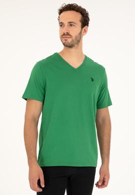 Erkek Yeşil Basic Tişört - 50279617085