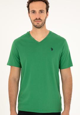 Erkek Yeşil Basic Tişört - 50279617085