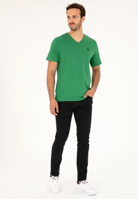 Erkek Yeşil Basic Tişört - 50279617085