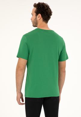Erkek Yeşil Basic Tişört - 50279617085