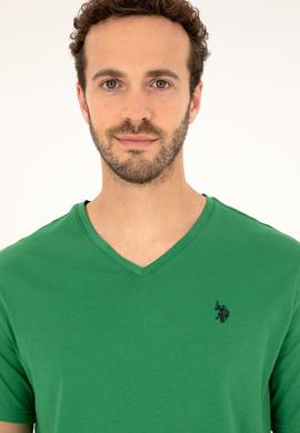 Erkek Yeşil Basic Tişört - 50279617085