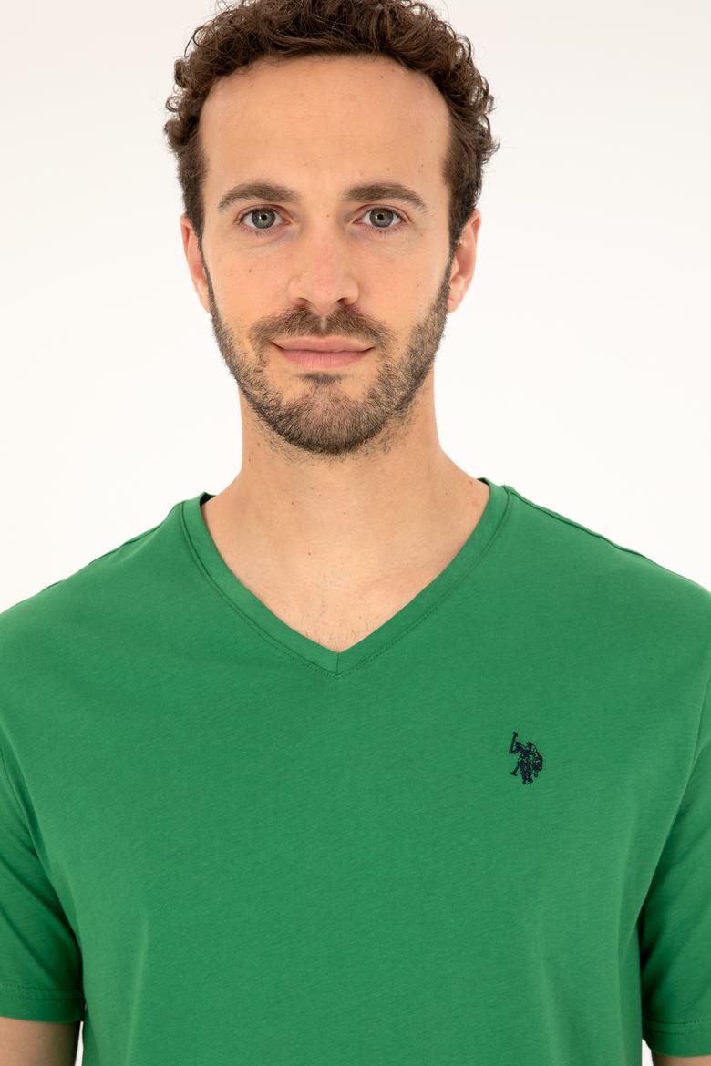 Erkek Yeşil Basic Tişört - 50279617085