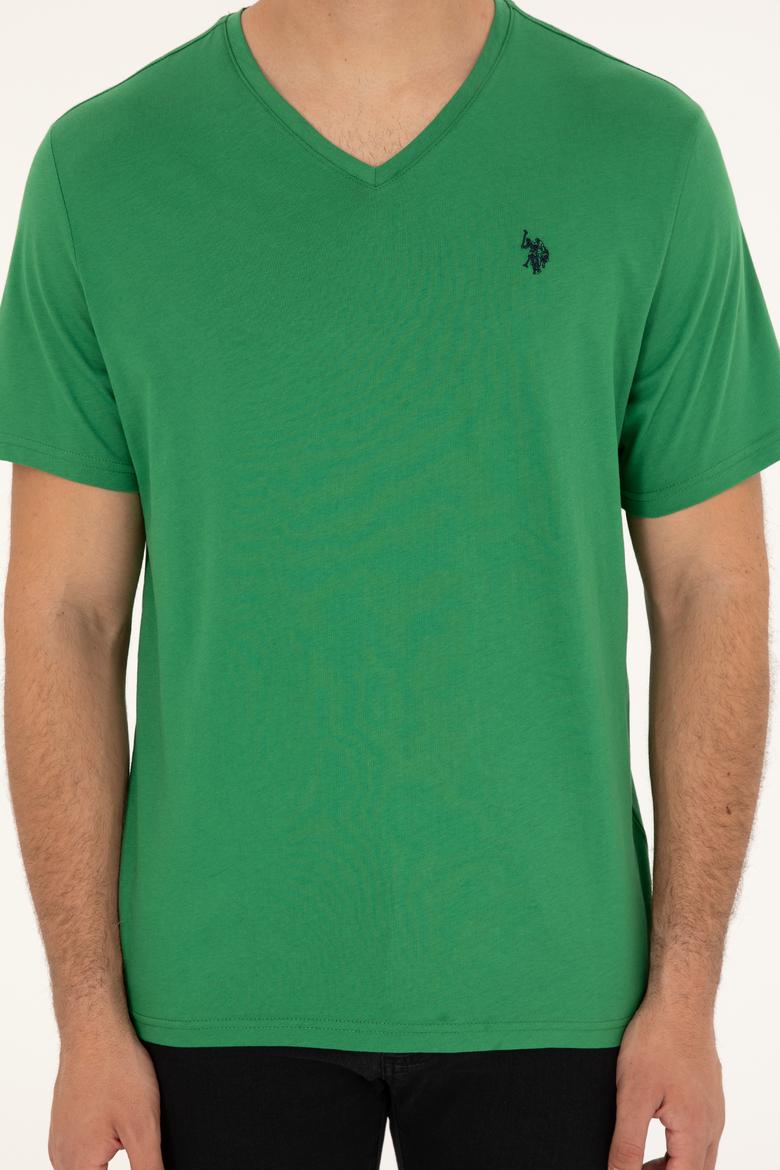 Erkek Yeşil Basic Tişört - 50279617085