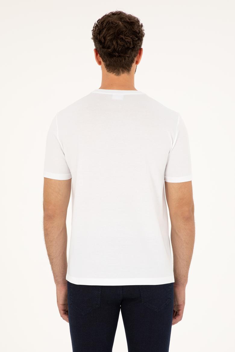 Erkek Beyaz Basic Tişört - 50281948001