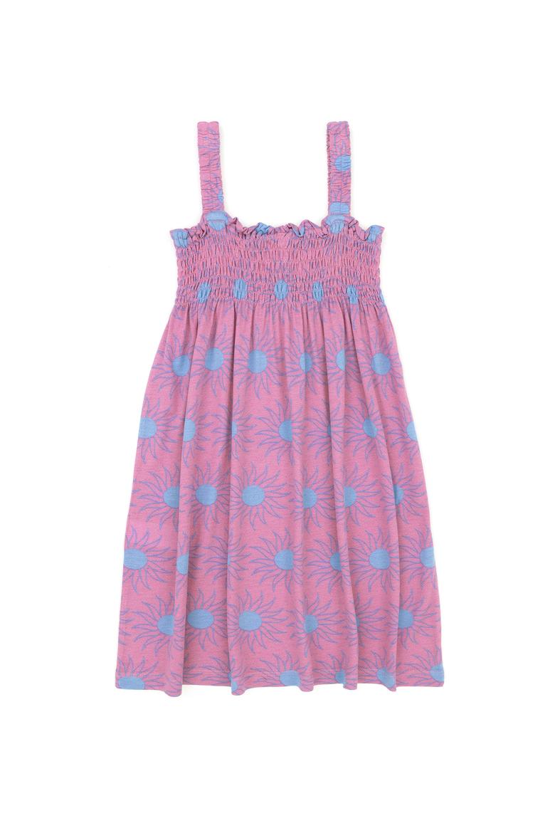 Kız Çocuk Menekşe Kolsuz Örme Elbise - 50288077027