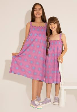 Kız Çocuk Menekşe Kolsuz Örme Elbise - 50288077027