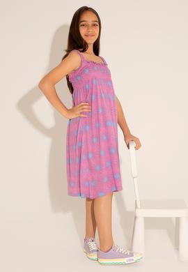 Kız Çocuk Menekşe Kolsuz Örme Elbise - 50288077027