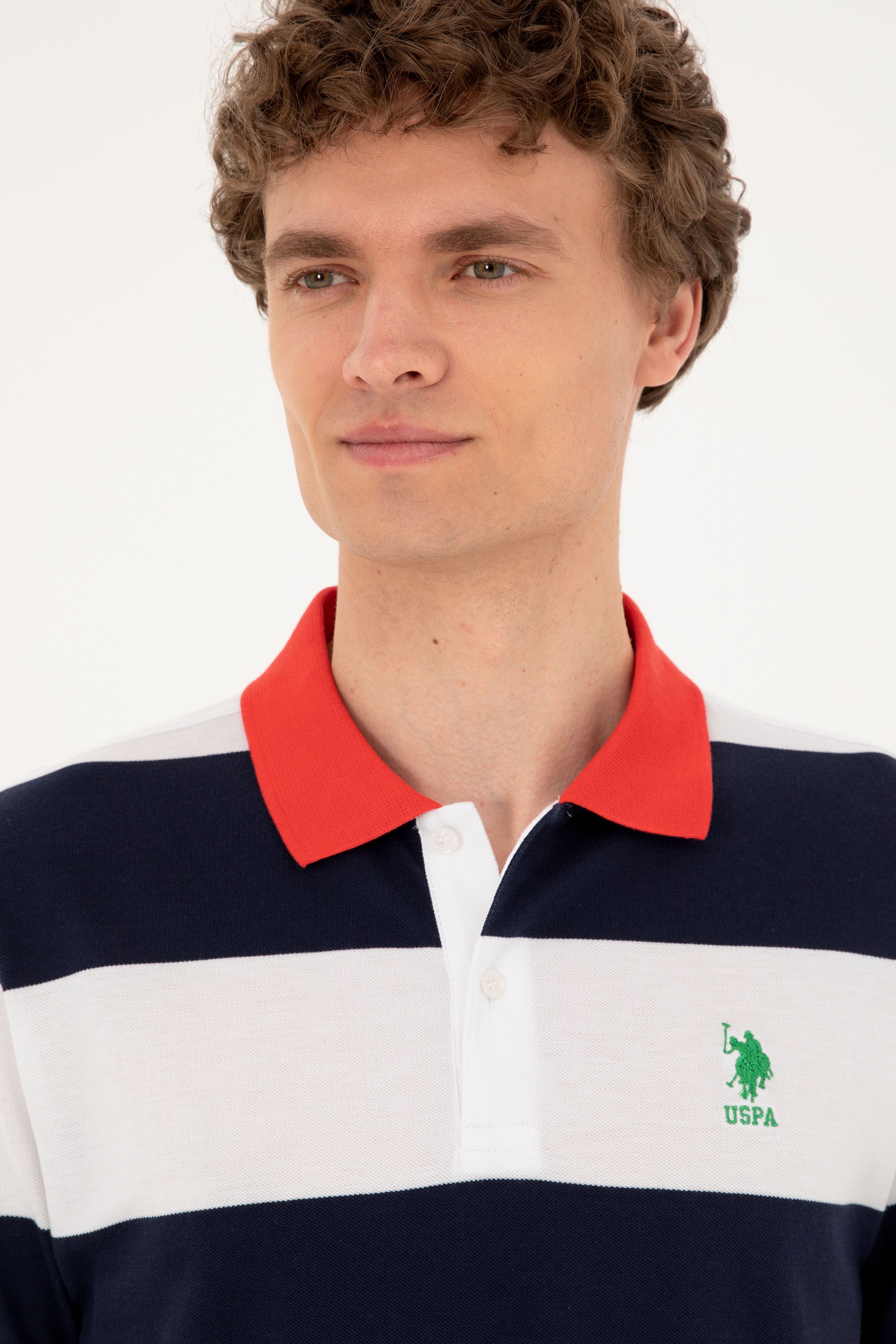 Erkek Regular Fit Polo Yaka Lacivert Tişört - Image 2