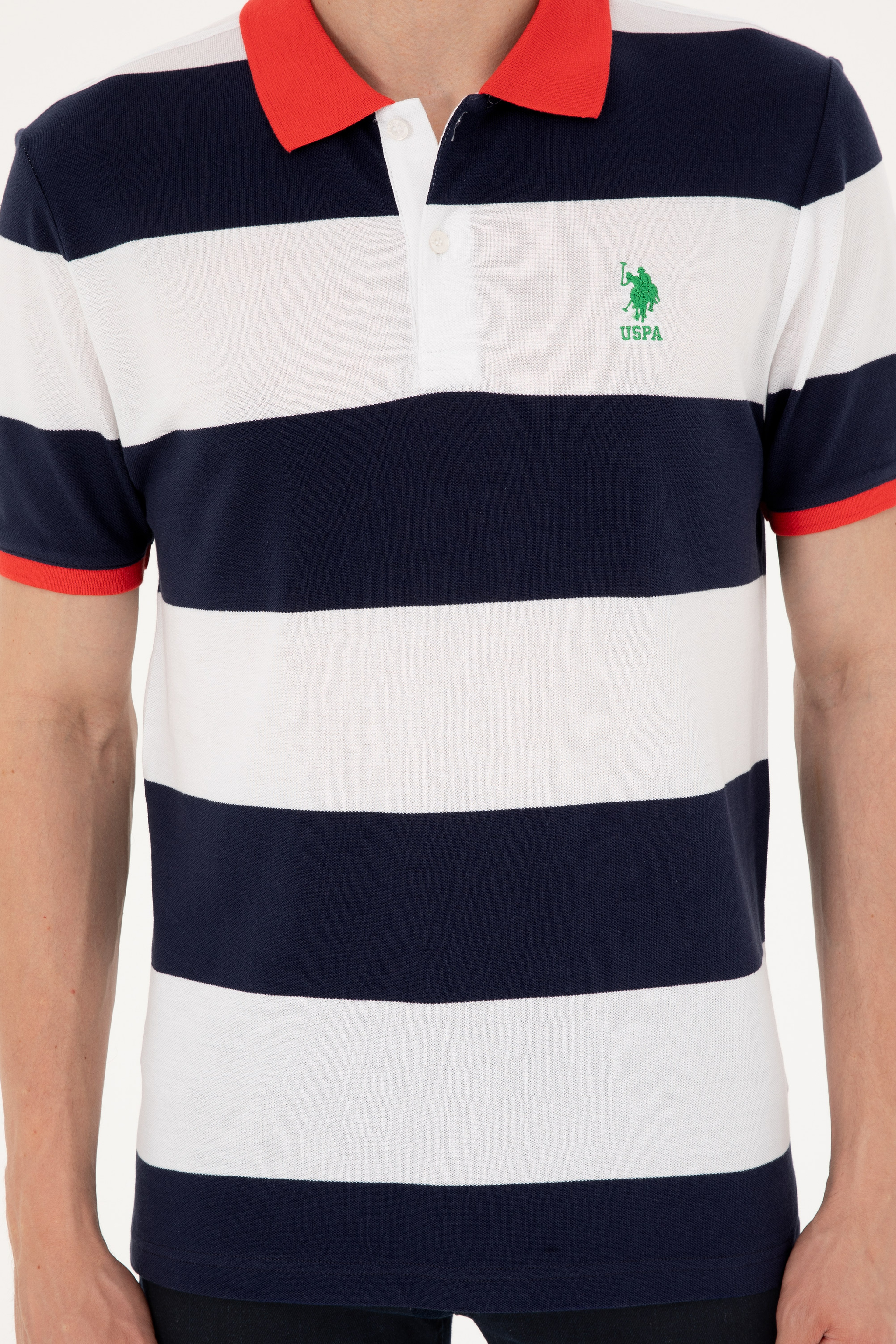 Erkek Regular Fit Polo Yaka Lacivert Tişört - Image 6