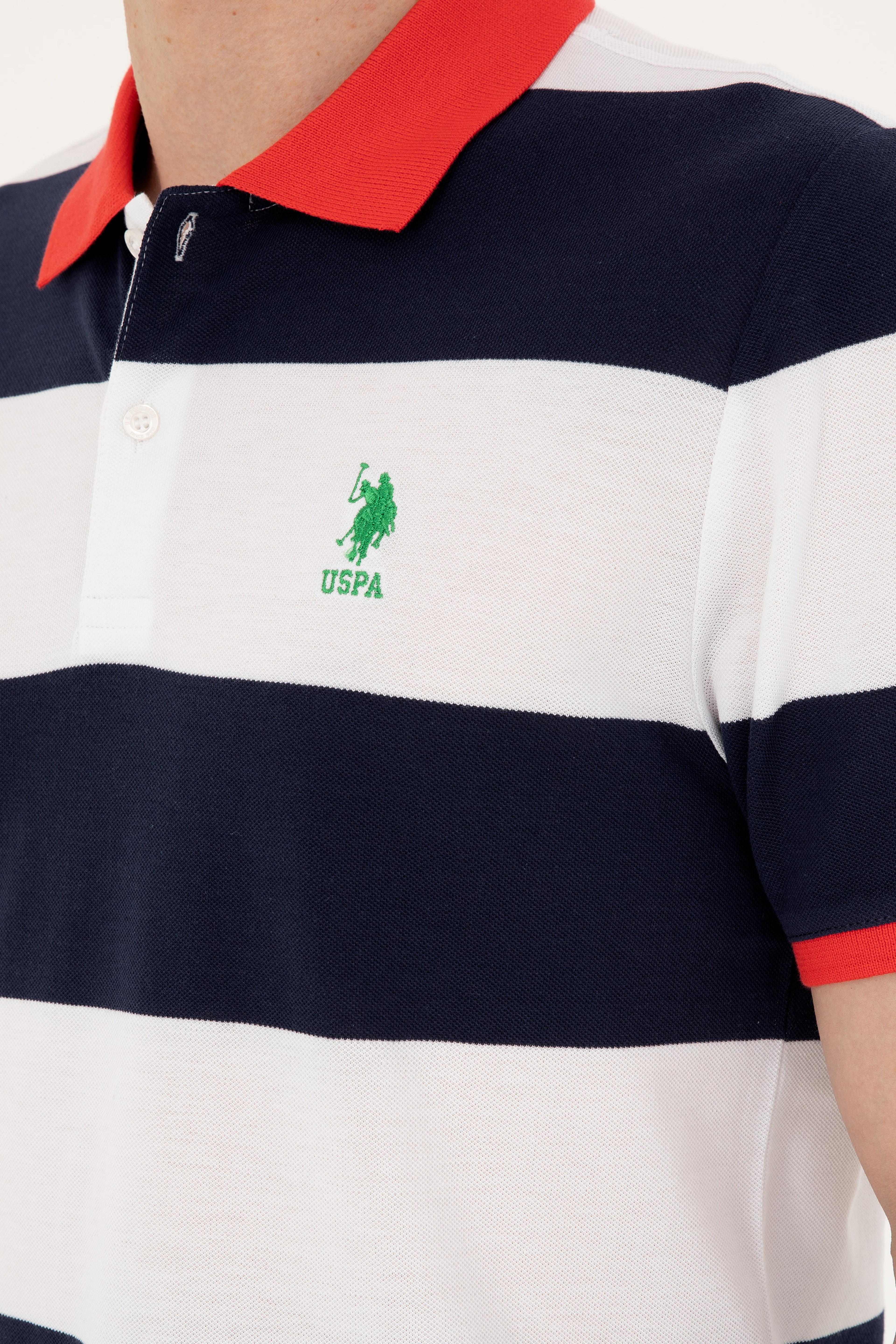 Erkek Regular Fit Polo Yaka Lacivert Tişört - Image 7