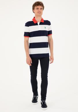 Erkek Regular Fit Polo Yaka Lacivert Tişört - 50288503054