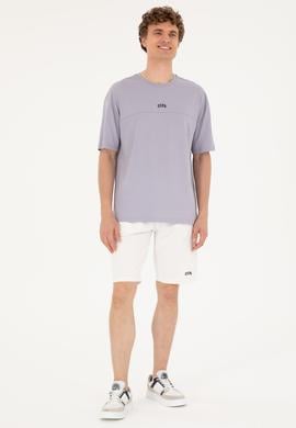 Erkek Comfort Fit Bisiklet Yaka Gri Tişört - 50287083086