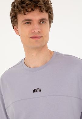 Erkek Comfort Fit Bisiklet Yaka Gri Tişört - 50287083086