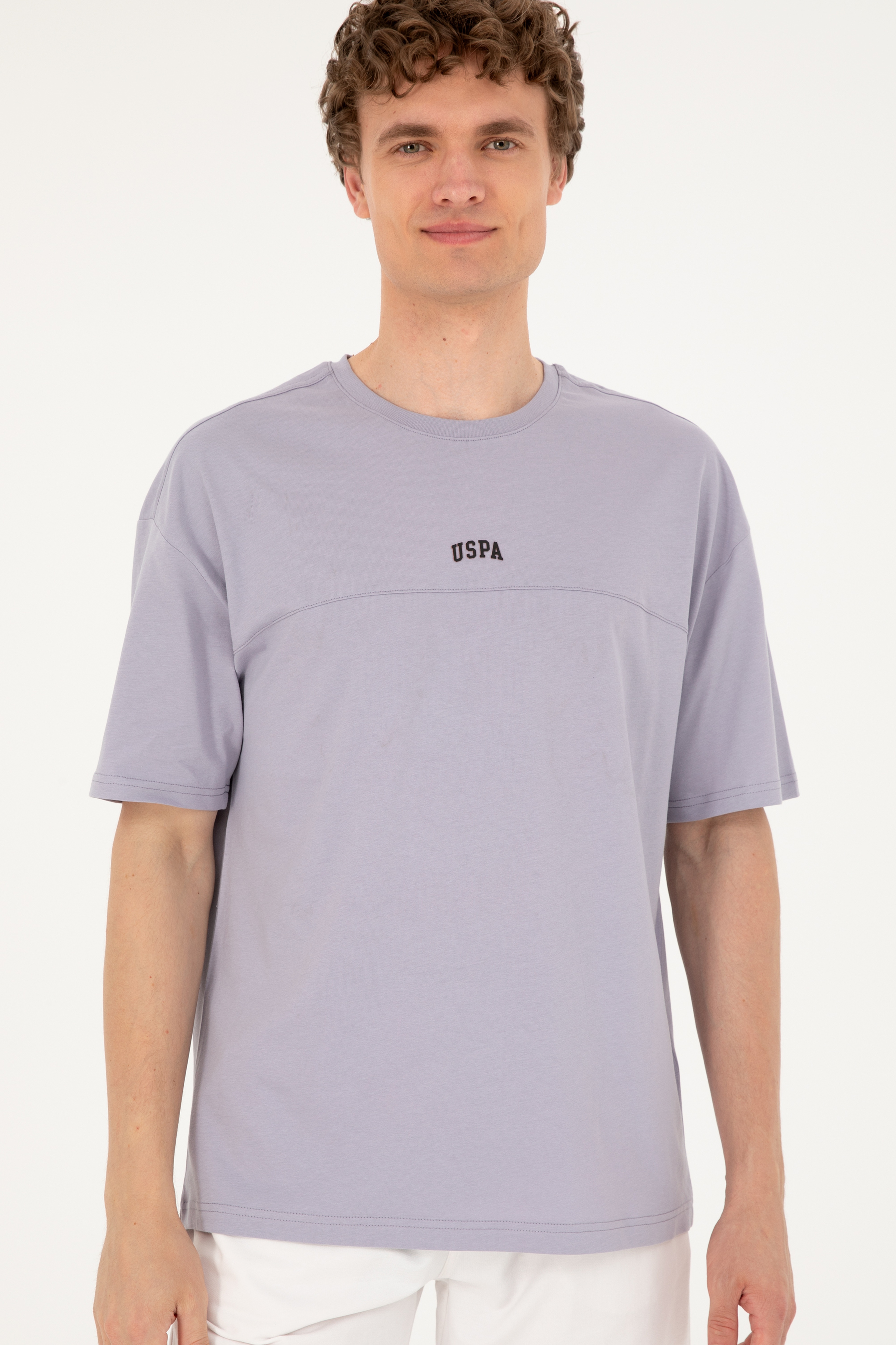 Erkek Comfort Fit Bisiklet Yaka Gri Tişört - Image 3
