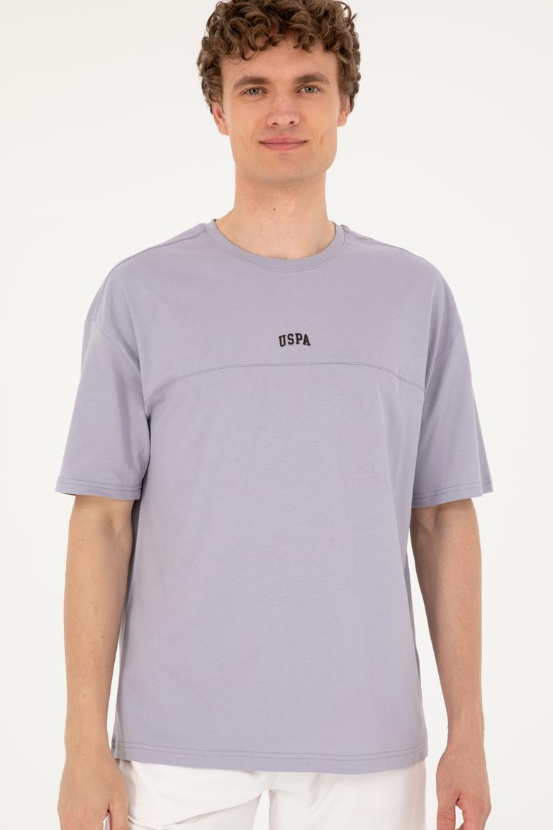 Erkek Comfort Fit Bisiklet Yaka Gri Tişört - 50287083086