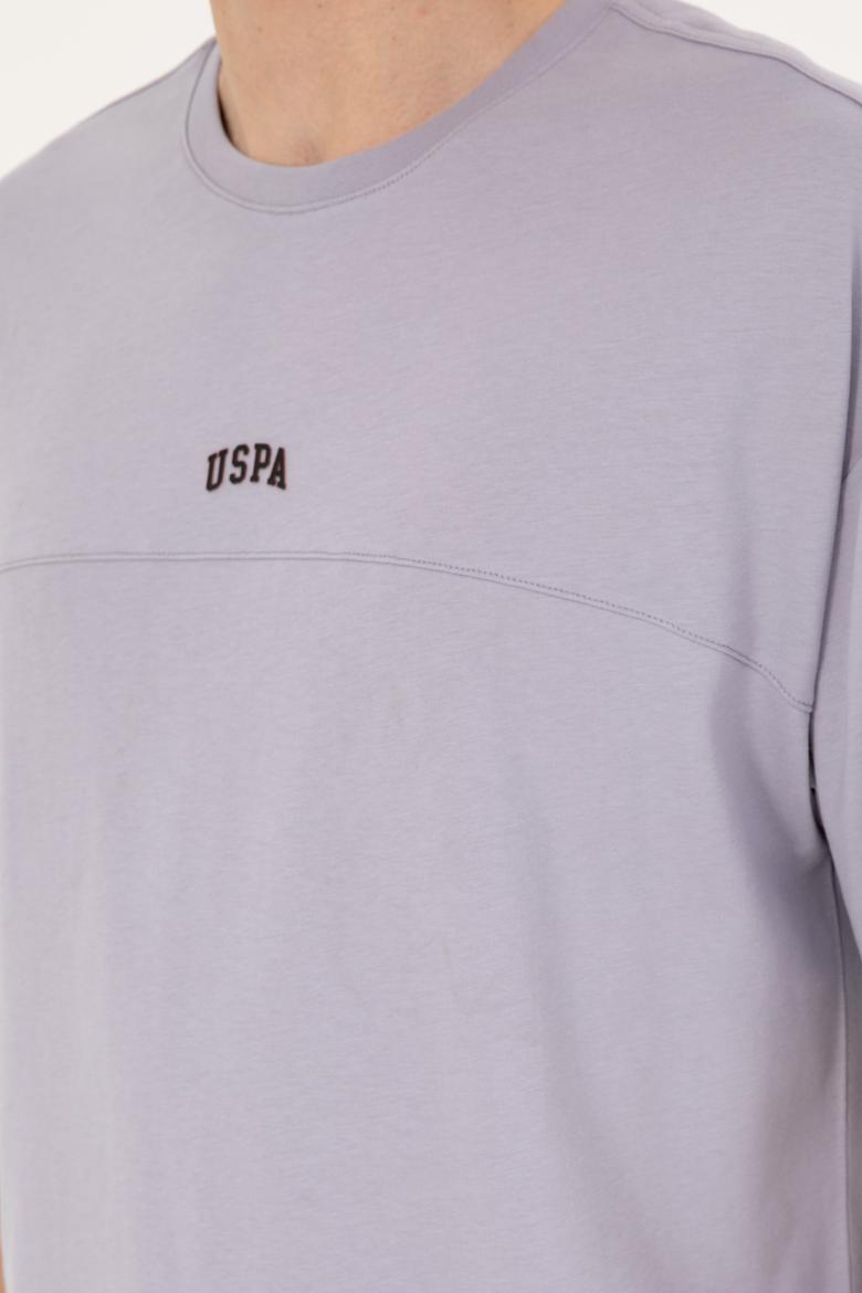 Erkek Comfort Fit Bisiklet Yaka Gri Tişört - 50287083086